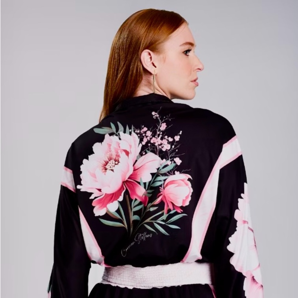 Floral Bomber Style Tracksuit Jacket